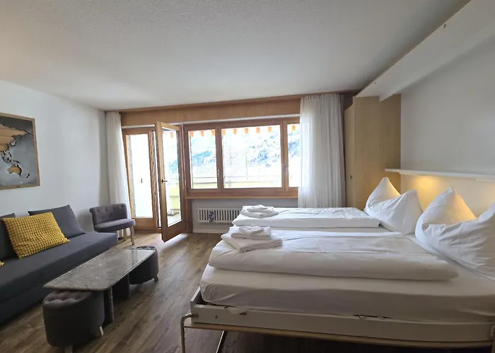 Apartamento Panorama 20, Grosses Studio, Nahe Ski-pisten, Parkplatz Leukerbad